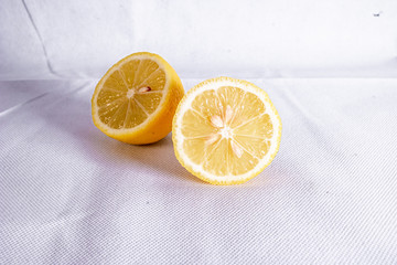 Lemon Lime Orange on White background