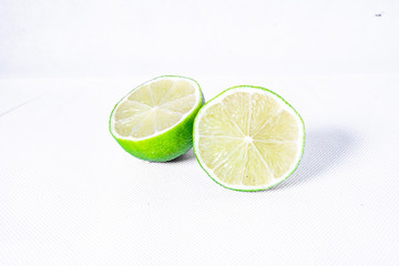 Lemon Lime Orange on White background