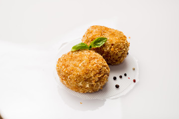 cutlets on a white background