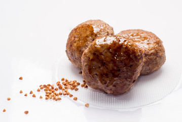 cutlets on a white background
