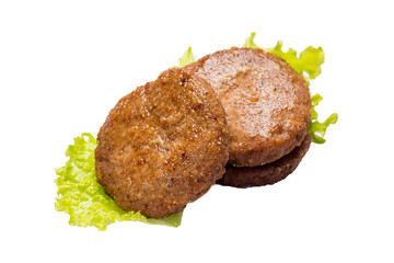 cutlets on a white background