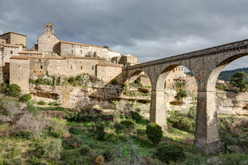 Vue du village de Minerve en Occitanie - Herault - France