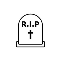 Gravestone - rest in peace - illustration