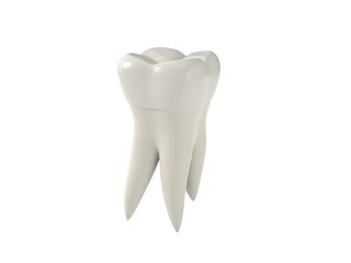 3d illustration of simple molar tooth.