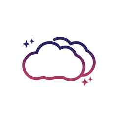 cloud computing social media gradient style icon