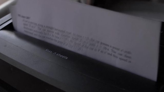 Paper going through shredder, destroying evidence