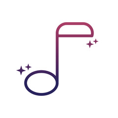 music social media gradient style icon