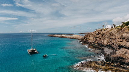 sail catamaran boat black speed boat