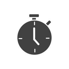 office stopwatch timer clock supply silhouette on white background