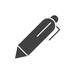 Fototapeta premium office pen stationery supply silhouette on white background