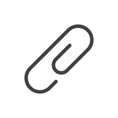 office paper clip stationery supply silhouette on white background