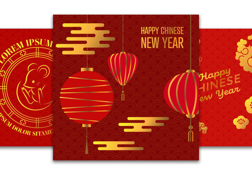 Lunar New Year Social Media Post Set