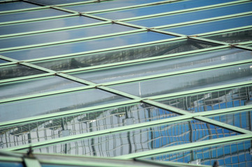 Arc polycarbonate canopy and reinforced concrete construction