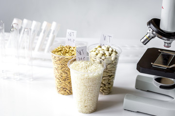 Tests for pesticides in cereal in at laboratory