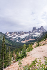 Fototapeta na wymiar Mountains in Cascades National Park, Washington, USA.
