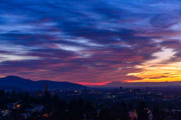 Sonnenuntergang über Freiburg