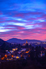 Sonnenuntergang &uuml;ber Freiburg