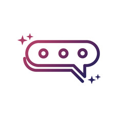 message chat speech bubble social media gradient style icon