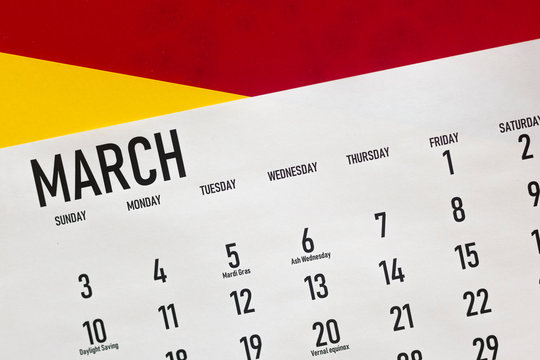 March 2020 Monthly Calendar