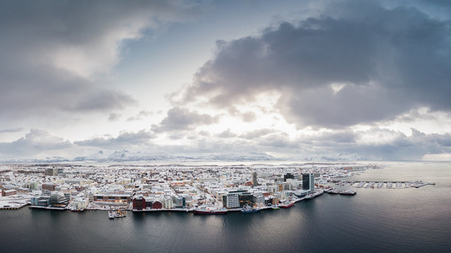 Bodø city center in January