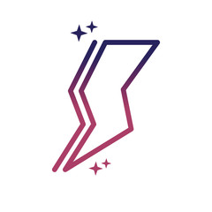 ray power energy social media gradient style icon