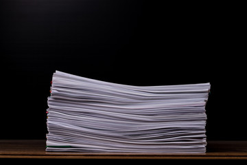 Stack of overload document report paper