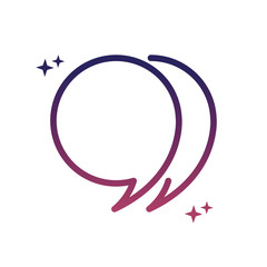 speech bubble chat social media gradient style icon