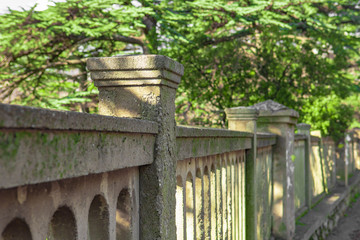 View of the street stone fence