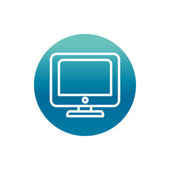 office computer monitor technology supply block gradient style icon