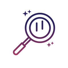 magnifier find search social media gradient style icon