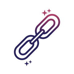 link building social media gradient style icon