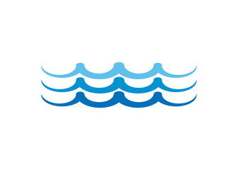 Water Wave Icon. Surf Logo. Vector Isolated On White Background. Hand Drawn Water Wave Icon. For Water Logo, Sign, Symbol, Surfing Icon, Sea And Ocean Logo. Abstract Ocean Waves Vector