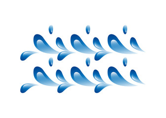 Water Wave Icon. Surf Logo. Vector Isolated On White Background. Hand Drawn Water Wave Icon. For Water Logo, Sign, Symbol, Surfing Icon, Sea And Ocean Logo. Abstract Ocean Waves Vector