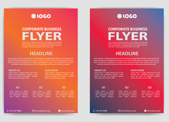 corporate business flyer in a4 size, vector poster cover brochure template