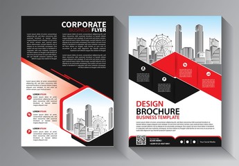 Fototapeta na wymiar Brochure design, cover modern layout, annual report, poster, flyer in A4 with colorful triangles, geometric shapes for tech, science, market with light background