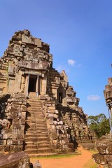 Central tower of Ta Keo temple, an ancient khmer temple from the 10th century located in the Angkor complex near Siem Reap, Cambodia.