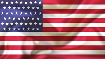 Fototapeta premium united states waving flag