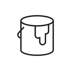 Paint can Icon template black color editable. Paint can Icon symbol Flat vector illustration for graphic and web design.
