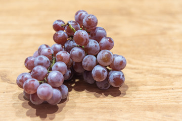 Bunches with pink grape fruits and 
