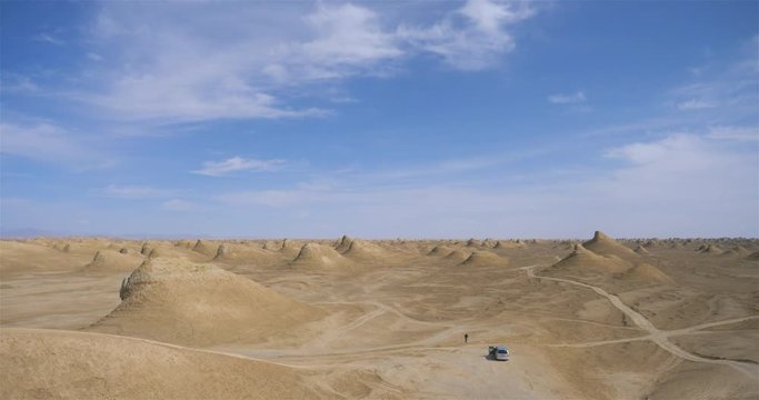 Beautiful landscape view of Yardang landform in Dunhuang Gansu China