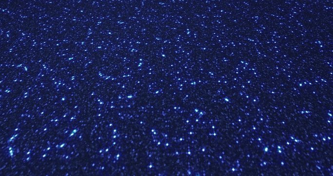 Fototapeta Blue glitter dust background for festival, party, event. Gold glamur texture Loop animation.