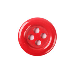 Red round button isolated on white