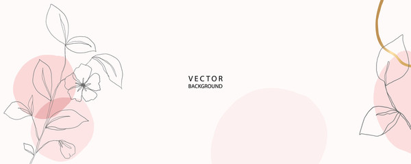 minimal background in pink flowers