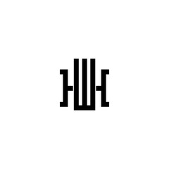 WH W H initial logo company name