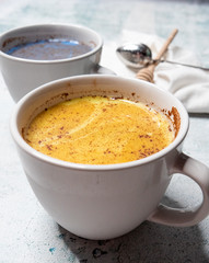 spiced milk tea with cinnamon 
