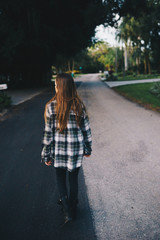 A woman taking a walk 