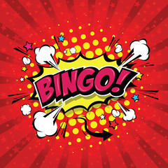 Bingo! Comic Speech Bubble, Cartoon. art and illustration vector file.