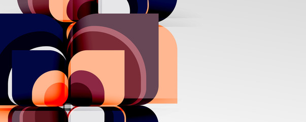 Abstract background - geometric cut paper design flower or square shape composition. Vector Illustration For Wallpaper, Banner, Background, Card, Book Illustration, landing page