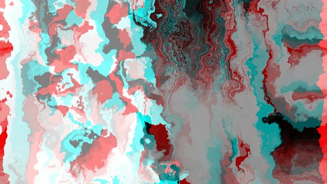 Glitch rvb cmyk 3d colors distorted marble flow motions