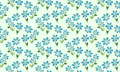 Fototapeta na wymiar Modern spring floral pattern background, with leaf and flower design.